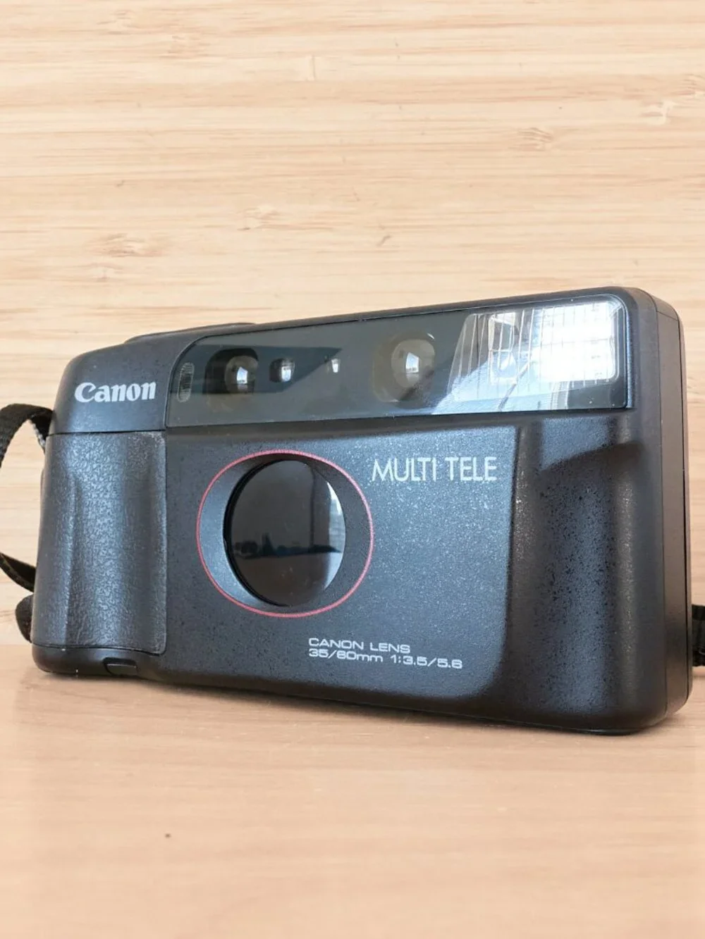 Canon Sure Shot Multi Tele 35mm Film Camera Autoboy Tele 6 with Case - Picture 2 of 8